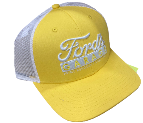 Ford's Garage Vintage Trucker Hat Yellow/White