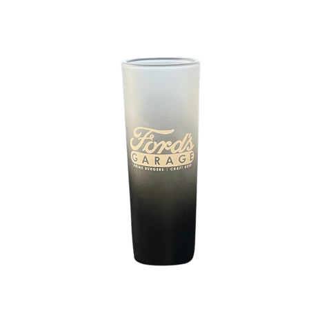 Frosted Shot Glass Charcoal (White Logo)