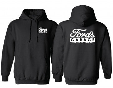 Mens Ford's Garage Cotton/Poly Blend Black Hoodie