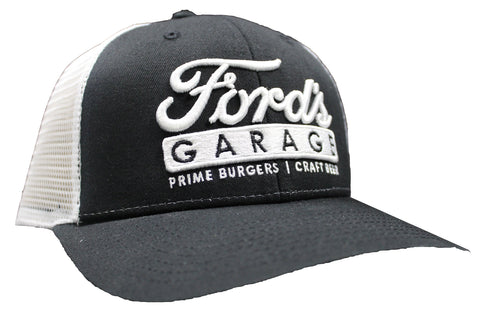 Ford's Garage Vintage Trucker Hat Black/White