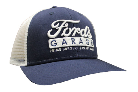 Ford's Garage Vintage Trucker Hat Navy/White