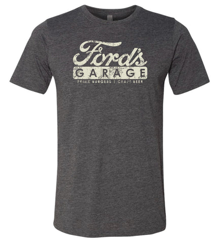 Mens Garage Poly/Cotton Crew - Charcoal