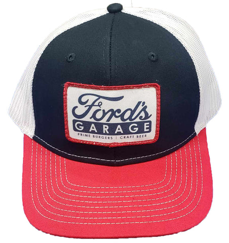 FG Red/Navy/White Patch Trucker hat