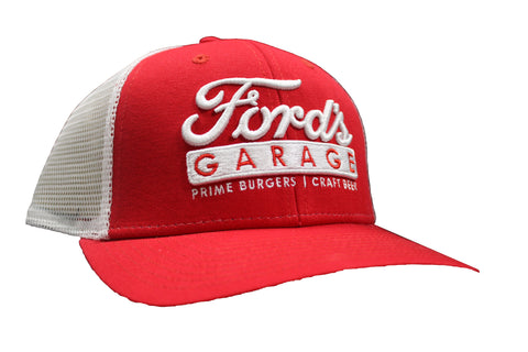 Ford's Garage Vintage Trucker Hat Red/White